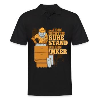 Pensioner Grandpa Beekeeper Beekeeper - Men's Polo Shirt - black - Front - Kai (181cm)
