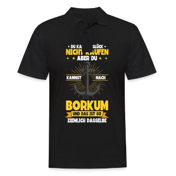 Borkum - Männer Poloshirt - Schwarz - Vorne - Kai (181cm)