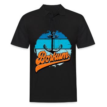 Borkum - Männer Poloshirt - Schwarz - Vorne - Kai (181cm)