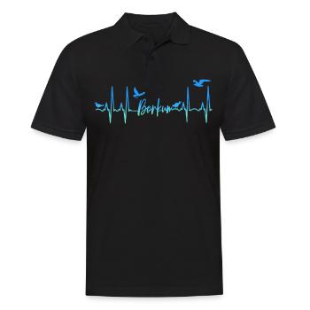 Borkum - Männer Poloshirt - Schwarz - Vorne - Kai (181cm)