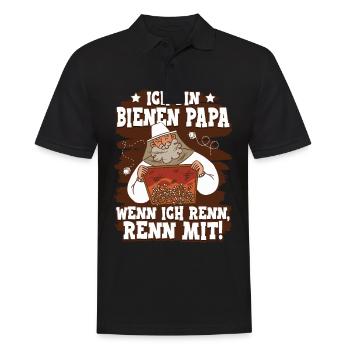 Bienen Papa Bienenzüchter Imker - Männer Poloshirt - Schwarz - Vorne - Kai (181cm)