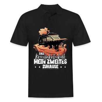 Kreuzfahrt - Männer Poloshirt - Schwarz - Vorne - Kai (181cm)