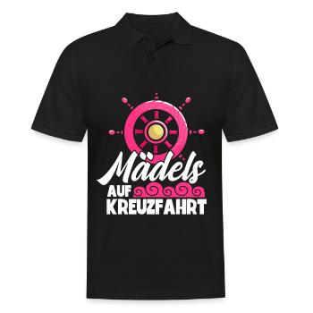 Mädchen Frauen Kreuzfahrt - Männer Poloshirt - Schwarz - Vorne - Kai (181cm)