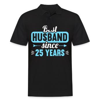 Best Husband Since 25 Years 25th Wedding Day - Männer Poloshirt - Schwarz - Vorne - Kai (181cm)