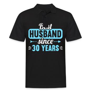 Best Husband Since 30 Years 30th Wedding Day - Männer Poloshirt - Schwarz - Vorne - Kai (181cm)