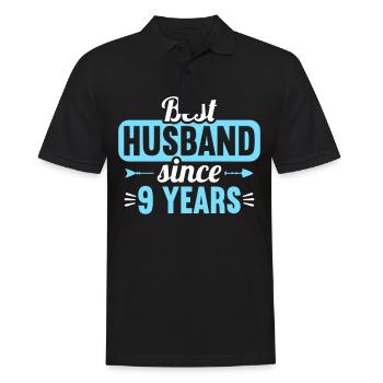 Best Husband Since 9 Years 9th Wedding Day - Männer Poloshirt - Schwarz - Vorne - Kai (181cm)