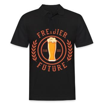 Beer Drinker Free Beer For Future - Men's Polo Shirt - black - Front - Kai (181cm)
