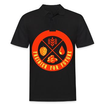 Beer Drinker Free Beer For Future - Men's Polo Shirt - black - Front - Kai (181cm)