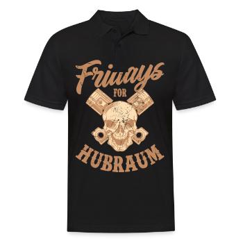 KFZ Mechaniker Fridays For Hubraum - Männer Poloshirt - Schwarz - Vorne - Kai (181cm)