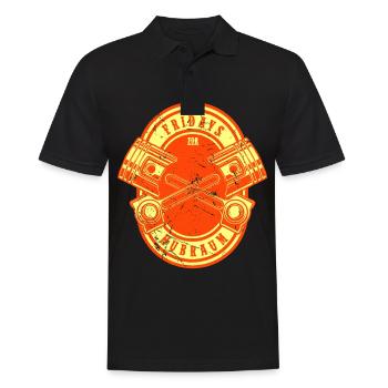 KFZ Mechaniker Fridays For Hubraum - Männer Poloshirt - Schwarz - Vorne - Kai (181cm)