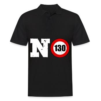 Autobahn Tempolimit No 130 - Männer Poloshirt - Schwarz - Vorne - Kai (181cm)