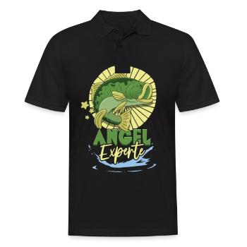 Angeln Angler - Männer Poloshirt - Schwarz - Vorne - Kai (181cm)