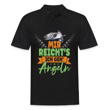 Angler Mir Reichts Ich Geh Angeln - Männer Poloshirt - Schwarz - Vorne - Kai (181cm)