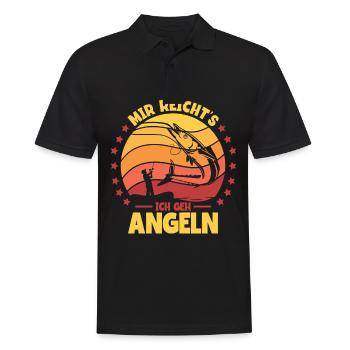 Angler Mir Reichts Ich Geh Angeln - Männer Poloshirt - Schwarz - Vorne - Kai (181cm)