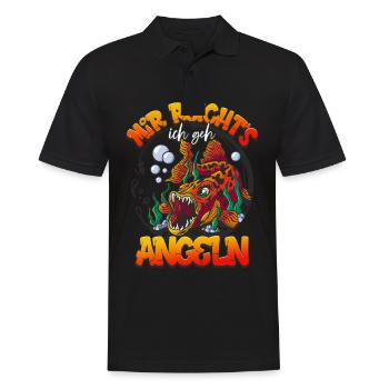 Angler Mir Reichts Ich Geh Angeln - Männer Poloshirt - Schwarz - Vorne - Kai (181cm)