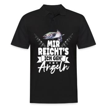Angler Mir Reichts Ich Geh Angeln - Männer Poloshirt - Schwarz - Vorne - Kai (181cm)