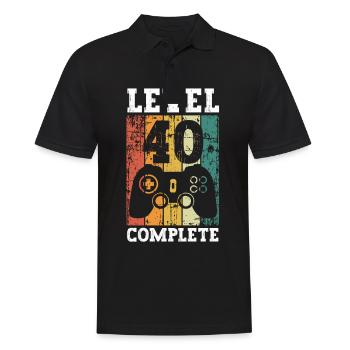 Il y a 40 ans, j’étais le 40 le plus rapide. - Polo Homme - noir - Devant - Kai (181cm)