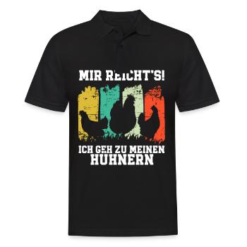 Mir Reichts Ich Geh Zu Meinen Hühnern - Männer Poloshirt - Schwarz - Vorne - Kai (181cm)