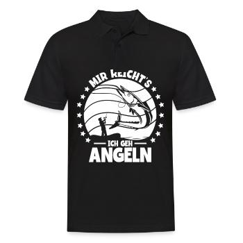 Angler Mir Reichts Ich Geh Angeln - Männer Poloshirt - Schwarz - Vorne - Kai (181cm)
