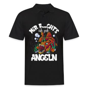 Angler Mir Reichts Ich Geh Angeln - Männer Poloshirt - Schwarz - Vorne - Kai (181cm)