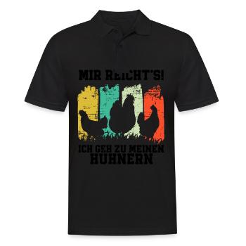 Mir Reichts Ich Geh Zu Meinen Hühnern - Männer Poloshirt - Schwarz - Vorne - Kai (181cm)