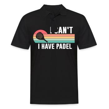 Kann Nicht Ich Habe Padel für Padel Spieler und - Männer Poloshirt - Schwarz - Vorne - Kai (181cm)