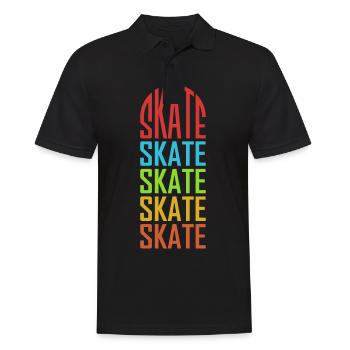 Skateboarder Skateboard Skate Pattern - Polo Homme - noir - Devant - Kai (181cm)