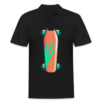 Skateboarder Retro Skateboard Vintage - Männer Poloshirt - Schwarz - Vorne - Kai (181cm)
