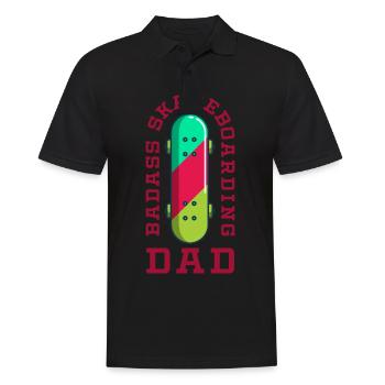 Skateboard Badass Skateboard Papa - Polo Homme - noir - Devant - Kai (181cm)