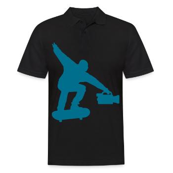 Skateboarder Skateboard Cinéaste - Polo Homme - noir - Devant - Kai (181cm)