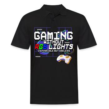 Zocken Gaming - Männer Poloshirt - Schwarz - Vorne - Kai (181cm)
