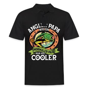Angeln Angler Papa - Männer Poloshirt - Schwarz - Vorne - Kai (181cm)