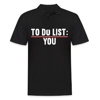 Mallorca Sauf Party Jersey To Do List You Malle - Polo Homme - noir - Devant - Kai (181cm)