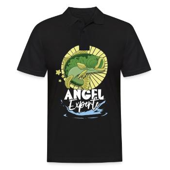Angeln Angler - Männer Poloshirt - Schwarz - Vorne - Kai (181cm)