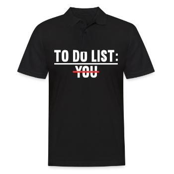 Mallorca Sauf Party Jersey To Do List You Malle - Polo Homme - noir - Devant - Kai (181cm)