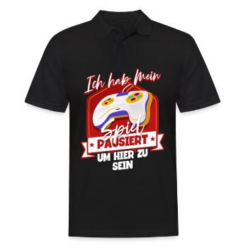 Zocken Gaming - Männer Poloshirt - Schwarz - Vorne - Kai (181cm)