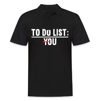 Mallorca Sauf Party Jersey To Do List You Malle - Polo Homme - noir - Devant - Kai (181cm)