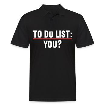 Mallorca Sauf Party Jersey To Do List You Malle - Polo Homme - noir - Devant - Kai (181cm)