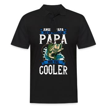 Angeln Angler Papa - Männer Poloshirt - Schwarz - Vorne - Kai (181cm)