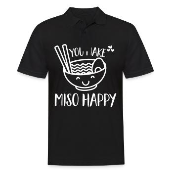 Miso Suppe Japan Japanisches Essen Kücke - Männer Poloshirt - Schwarz - Vorne - Kai (181cm)
