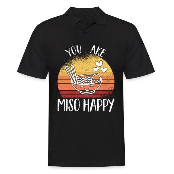 Miso Suppe Japan Japanisches Essen Kücke - Männer Poloshirt - Schwarz - Vorne - Kai (181cm)