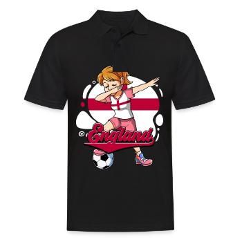 England Fußball - Männer Poloshirt - Schwarz - Vorne - Kai (181cm)