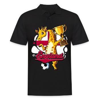 England Fußball - Männer Poloshirt - Schwarz - Vorne - Kai (181cm)