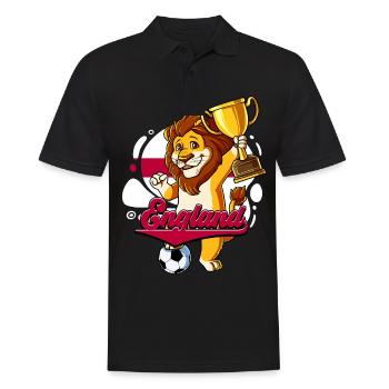 England Fußball - Männer Poloshirt - Schwarz - Vorne - Kai (181cm)