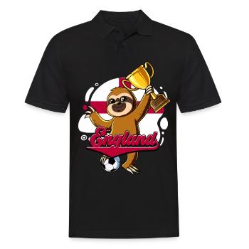 England Fußball - Männer Poloshirt - Schwarz - Vorne - Kai (181cm)