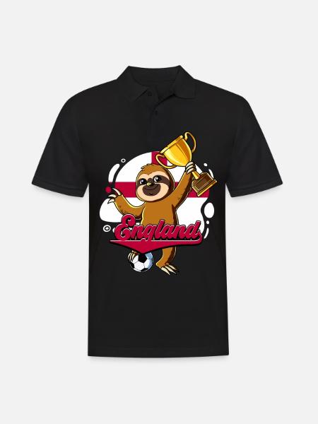 England Fußball - Männer Poloshirt - Schwarz