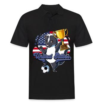 Usa Soccer - Polo Homme - noir - Devant - Kai (181cm)
