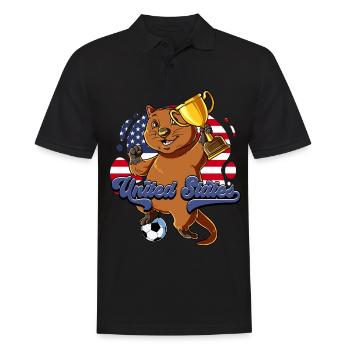 Usa Soccer - Polo Homme - noir - Devant - Kai (181cm)