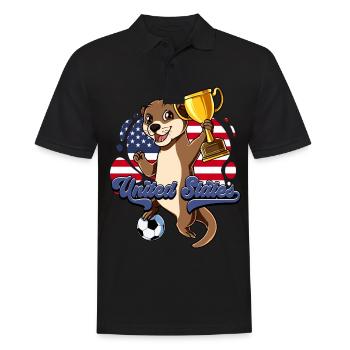 Usa Soccer - Polo Homme - noir - Devant - Kai (181cm)