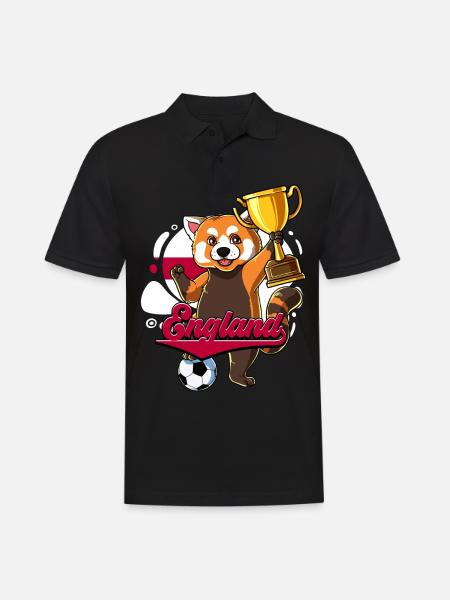 England Fußball - Männer Poloshirt - Schwarz